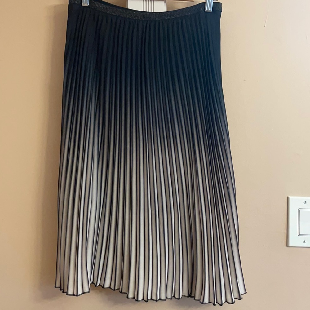 Pleated ombré skirt stretch band